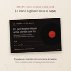 La carte à glisser sous le sapin, offerte avec chaque commande et envoyée par e-mail