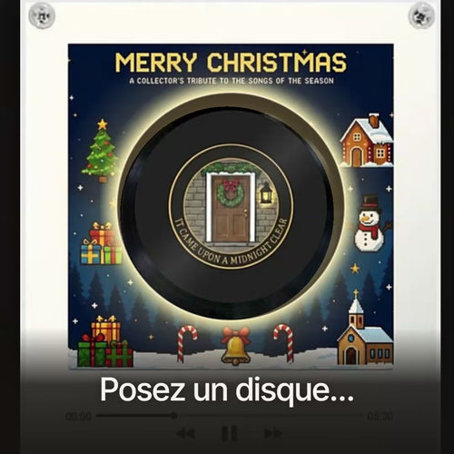 Vidéo : on pose un disque, il tourne, s'illumine et joue la chanson ; sur le frigo ; 9 chansons au choix ; les six éditions.